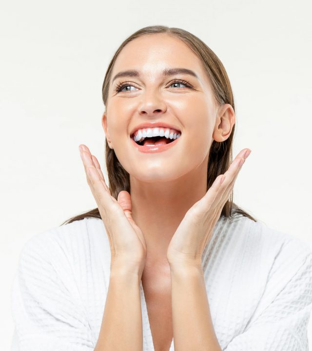Happy woman with smooth skin